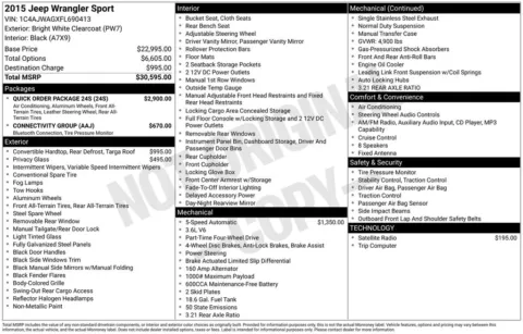 Photos of 2015 Jeep Wrangler Sport for sale in Omaha, NE at Gregg Young Chevrolet - Omaha