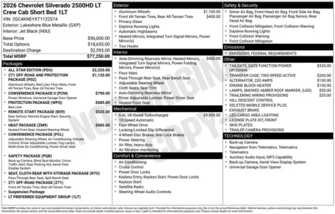 Photos of 2026 Chevrolet Silverado 2500HD LT for sale in Omaha, NE at Gregg Young Chevrolet - Omaha