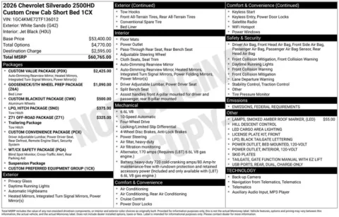 Photos of 2026 Chevrolet Silverado 2500HD Custom for sale in Omaha, NE at Gregg Young Chevrolet - Omaha