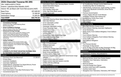 Photos of 2026 Chevrolet Traverse RS for sale in Omaha, NE at Gregg Young Chevrolet - Omaha