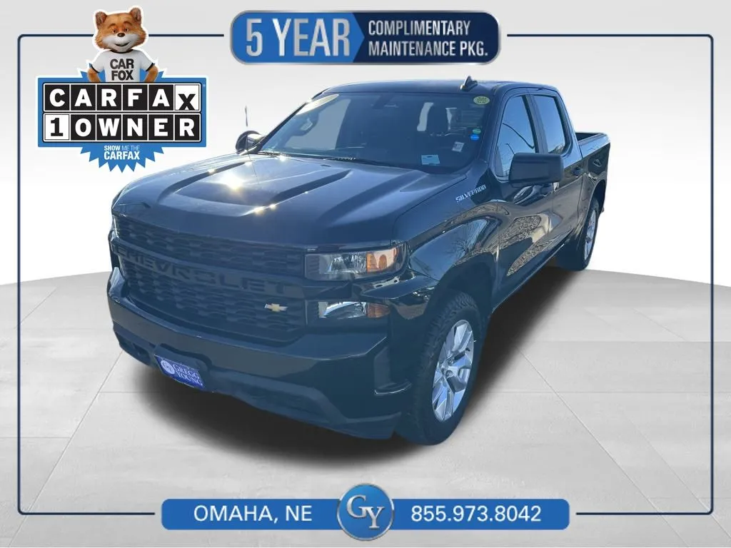 Black 2021 Chevrolet Silverado 1500 Custom for sale in Omaha, NE