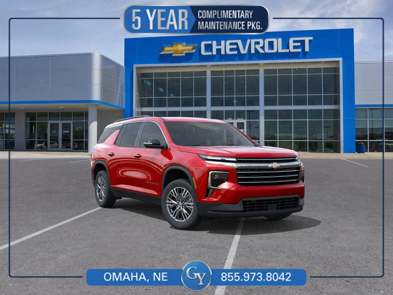 Red 2026 Chevrolet Traverse AWD LT for sale in Omaha, NE
