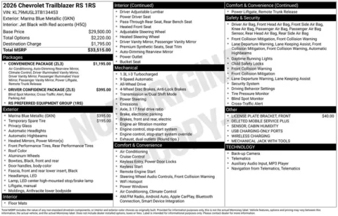 Photos of 2026 Chevrolet TrailBlazer RS for sale in Omaha, NE at Gregg Young Chevrolet of Omaha