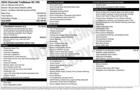 Photos of 2026 Chevrolet TrailBlazer RS for sale in Omaha, NE at Gregg Young Chevrolet of Omaha