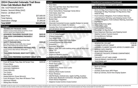 Photos of 2024 Chevrolet Colorado Trail Boss for sale in Omaha, NE at Gregg Young Chevrolet - Omaha