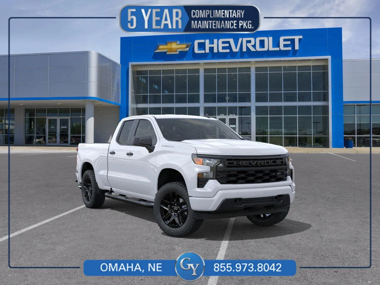 White 2026 Chevrolet Silverado 1500 Custom for sale in Omaha, NE