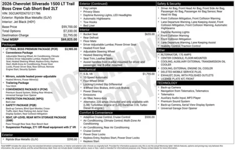 Photos of 2026 Chevrolet Silverado 1500 LT Trail Boss for sale in Omaha, NE at Gregg Young Chevrolet of Omaha