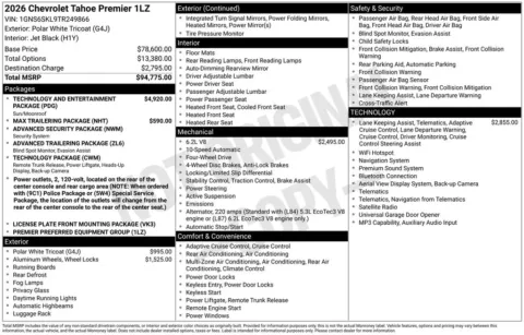 Photos of 2026 Chevrolet Tahoe Premier for sale in Omaha, NE at Gregg Young Chevrolet of Omaha