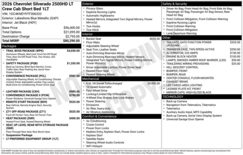 Photos of 2026 Chevrolet Silverado 2500HD LT for sale in Omaha, NE at Gregg Young Chevrolet of Omaha