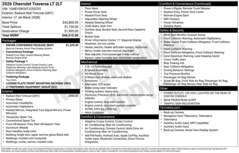 Photos of 2026 Chevrolet Traverse LT for sale in Omaha, NE at Gregg Young Chevrolet of Omaha