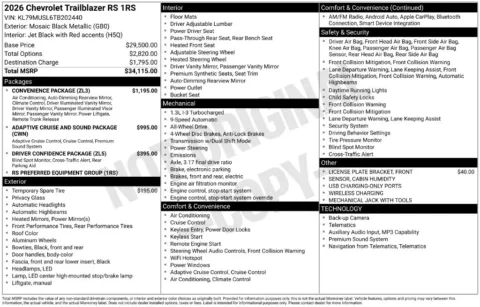 Photos of 2026 Chevrolet TrailBlazer RS for sale in Omaha, NE at Gregg Young Chevrolet of Omaha