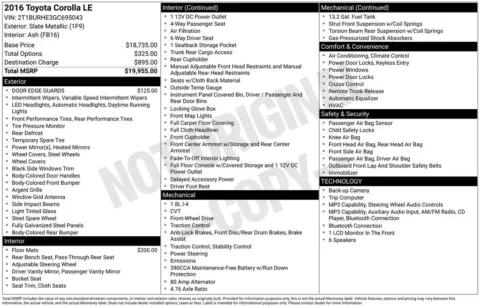 Photos of 2016 Toyota Corolla LE for sale in Omaha, NE at Gregg Young Chevrolet of Omaha