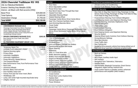 Photos of 2026 Chevrolet TrailBlazer RS for sale in Omaha, NE at Gregg Young Chevrolet of Omaha
