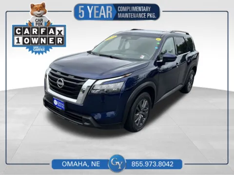 Blue 2024 Nissan Pathfinder SV for sale in Omaha, NE