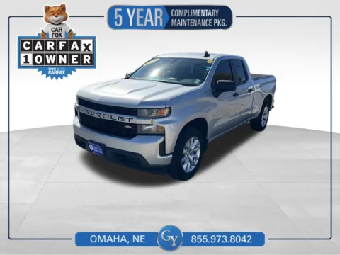 Silver 2020 Chevrolet Silverado 1500 Custom for sale in Omaha, NE
