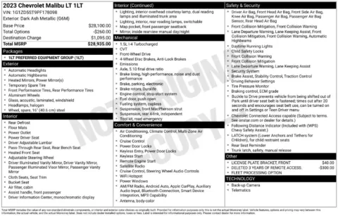 Photos of 2023 Chevrolet Malibu LT for sale in Omaha, NE at Gregg Young Chevrolet of Omaha