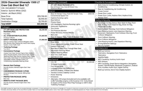 Photos of 2026 Chevrolet Silverado 1500 LT for sale in Omaha, NE at Gregg Young Chevrolet of Omaha