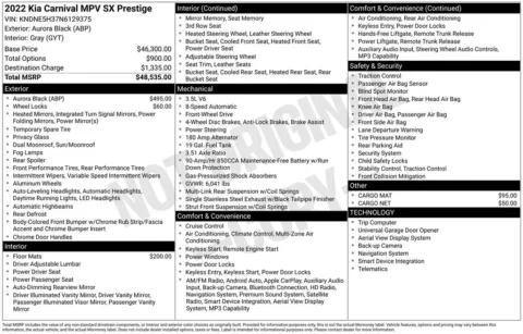 Photos of 2022 Kia Carnival SX Prestige for sale in Omaha, NE at Gregg Young Chevrolet - Omaha