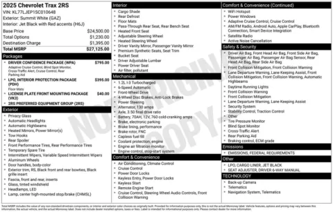 Photos of 2025 Chevrolet Trax 2RS for sale in Omaha, NE at Gregg Young Chevrolet - Omaha