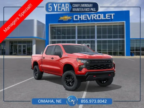 Red 2025 Chevrolet Silverado 1500 Custom Trail Boss for sale in Omaha, NE