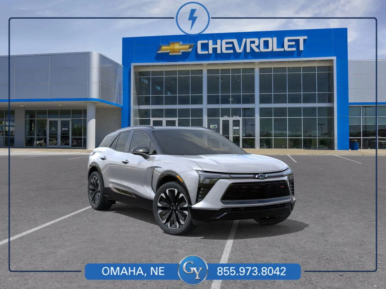 Gray 2026 Chevrolet Blazer EV AWD RS for sale in Omaha, NE