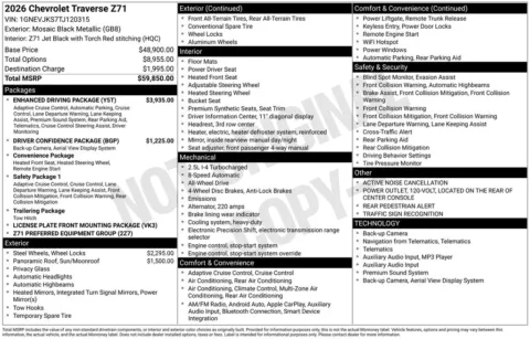 Photos of 2026 Chevrolet Traverse Z71 for sale in Omaha, NE at Gregg Young Chevrolet - Omaha