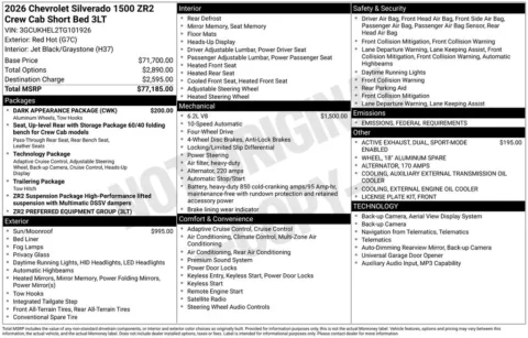 Photos of 2026 Chevrolet Silverado 1500 ZR2 for sale in Omaha, NE at Gregg Young Chevrolet - Omaha