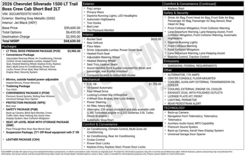 Photos of 2026 Chevrolet Silverado 1500 LT Trail Boss for sale in Omaha, NE at Gregg Young Chevrolet - Omaha