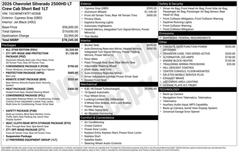 Photos of 2026 Chevrolet Silverado 2500HD LT for sale in Omaha, NE at Gregg Young Chevrolet - Omaha