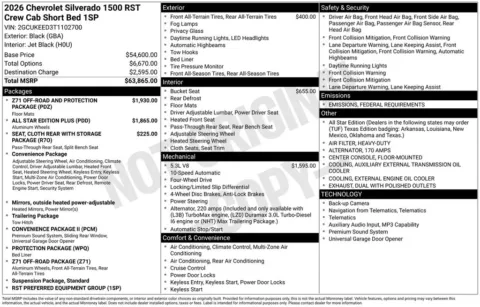 Photos of 2026 Chevrolet Silverado 1500 RST for sale in Omaha, NE at Gregg Young Chevrolet - Omaha