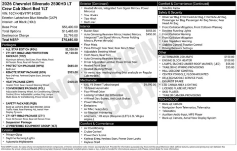 Photos of 2026 Chevrolet Silverado 2500HD LT for sale in Omaha, NE at Gregg Young Chevrolet - Omaha