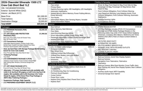 Photos of 2026 Chevrolet Silverado 1500 LTZ for sale in Omaha, NE at Gregg Young Chevrolet - Omaha