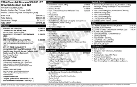 Photos of 2026 Chevrolet Silverado 3500HD LTZ for sale in Omaha, NE at Gregg Young Chevrolet - Omaha