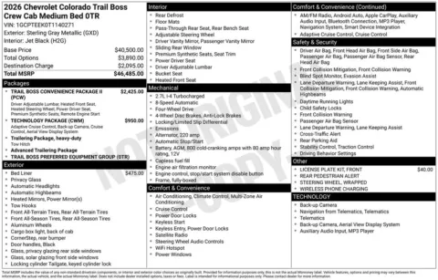 Photos of 2026 Chevrolet Colorado Trail Boss for sale in Omaha, NE at Gregg Young Chevrolet - Omaha