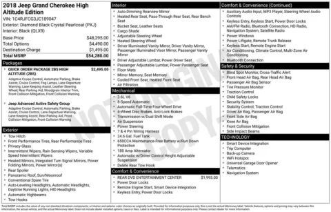 Photos of 2018 Jeep Grand Cherokee High Altitude for sale in Omaha, NE at Gregg Young Chevrolet - Omaha