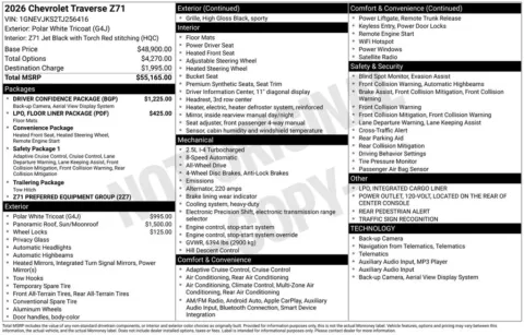 Photos of 2026 Chevrolet Traverse Z71 for sale in Omaha, NE at Gregg Young Chevrolet of Omaha