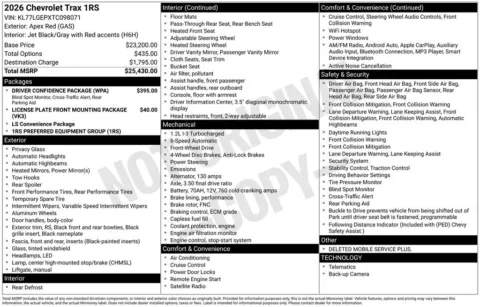 Photos of 2026 Chevrolet Trax 1RS for sale in Omaha, NE at Gregg Young Chevrolet of Omaha