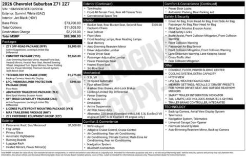 Photos of 2026 Chevrolet Suburban Z71 for sale in Omaha, NE at Gregg Young Chevrolet - Omaha