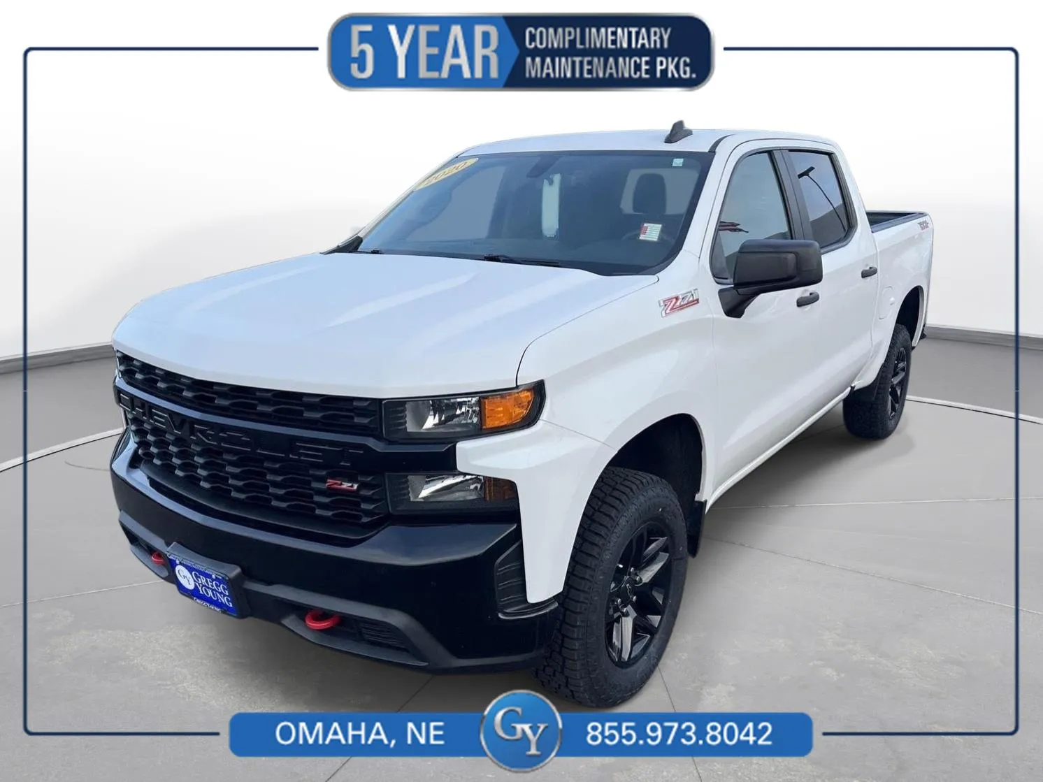 White 2020 Chevrolet Silverado 1500 Custom Trail Boss for sale in Omaha, NE