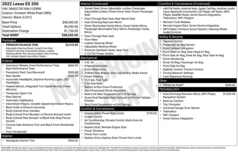 Photos of 2022 Lexus ES 350 for sale in Omaha, NE at Gregg Young Chevrolet - Omaha