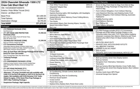 Photos of 2026 Chevrolet Silverado 1500 LTZ for sale in Omaha, NE at Gregg Young Chevrolet - Omaha