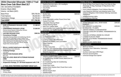 Photos of 2026 Chevrolet Silverado 1500 LT Trail Boss for sale in Omaha, NE at Gregg Young Chevrolet - Omaha