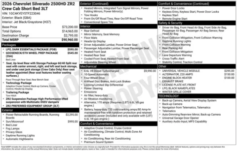 Photos of 2026 Chevrolet Silverado 2500HD ZR2 for sale in Omaha, NE at Gregg Young Chevrolet - Omaha