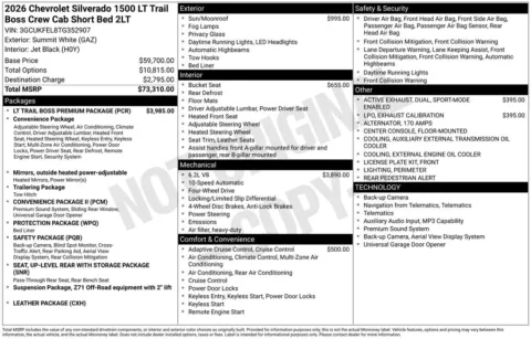 Photos of 2026 Chevrolet Silverado 1500 LT Trail Boss for sale in Omaha, NE at Gregg Young Chevrolet of Omaha