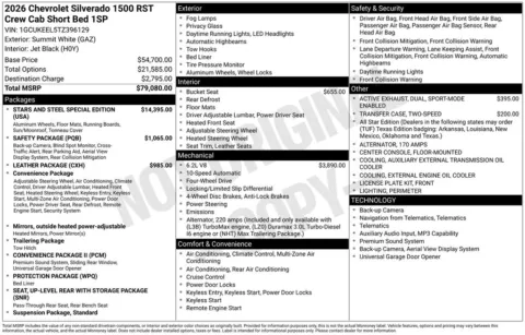 Photos of 2026 Chevrolet Silverado 1500 RST for sale in Omaha, NE at Gregg Young Chevrolet of Omaha