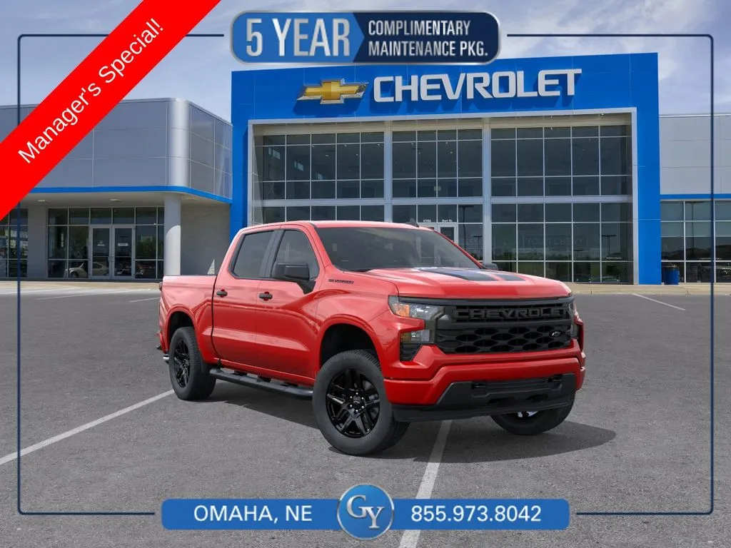 Red 2026 Chevrolet Silverado 1500 Custom for sale in Omaha, NE