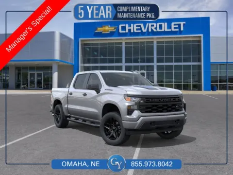 Gray 2026 Chevrolet Silverado 1500 Custom for sale in Omaha, NE