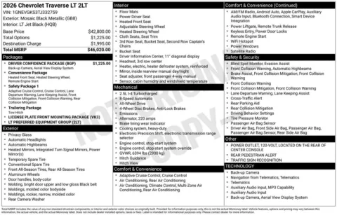 Photos of 2026 Chevrolet Traverse LT for sale in Omaha, NE at Gregg Young Chevrolet of Omaha