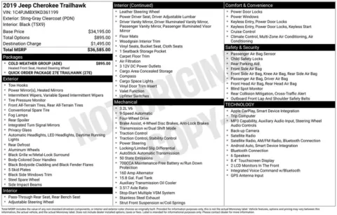 Photos of 2019 Jeep Cherokee Trailhawk for sale in Omaha, NE at Gregg Young Chevrolet of Omaha