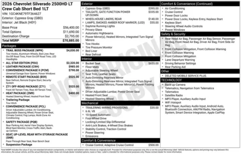 Photos of 2026 Chevrolet Silverado 2500 HD LT for sale in Omaha, NE at Gregg Young Chevrolet of Omaha